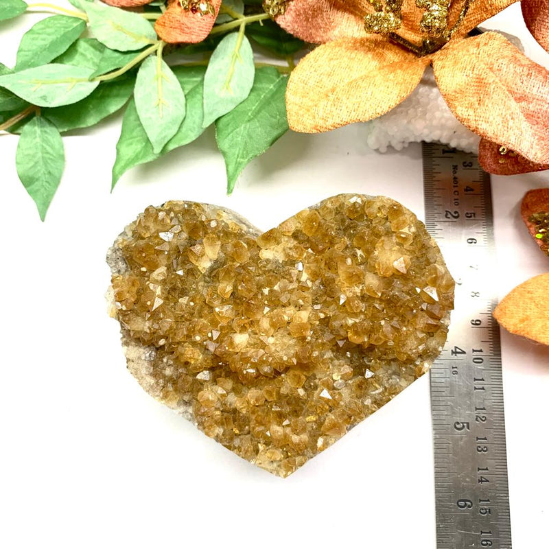 Citrine Cluster In Heart Shape (For Career and Business)