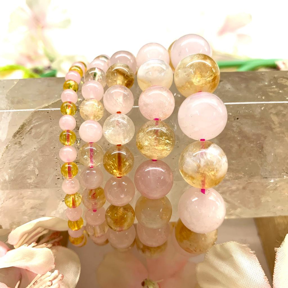 Citrine Rose Quartz Bracelet forPeace and Joy Buy Crystals online