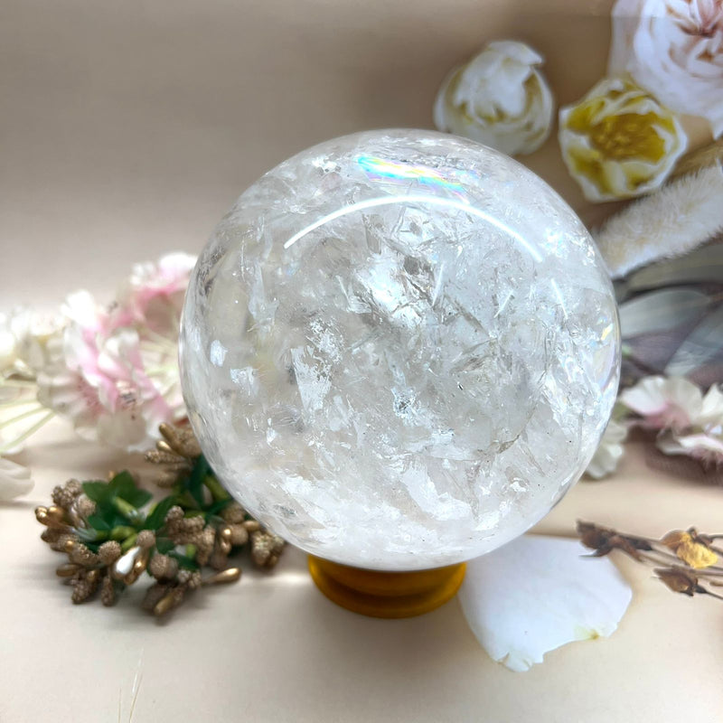 Large Clear Quartz Spheres from Brazil (Scrying & Meditation)