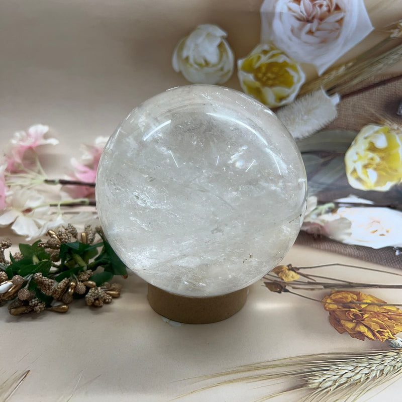 Large Clear Quartz Spheres from Brazil (Scrying & Meditation)