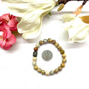 Crazy Lace Agate Round Bead Bracelet