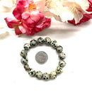 Dalmatian Jasper Round Bead Bracelet (Joy )