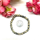 Dalmatian Jasper Round Bead Bracelet (Joy )