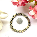 Dalmatian Jasper Round Bead Bracelet (Joy )