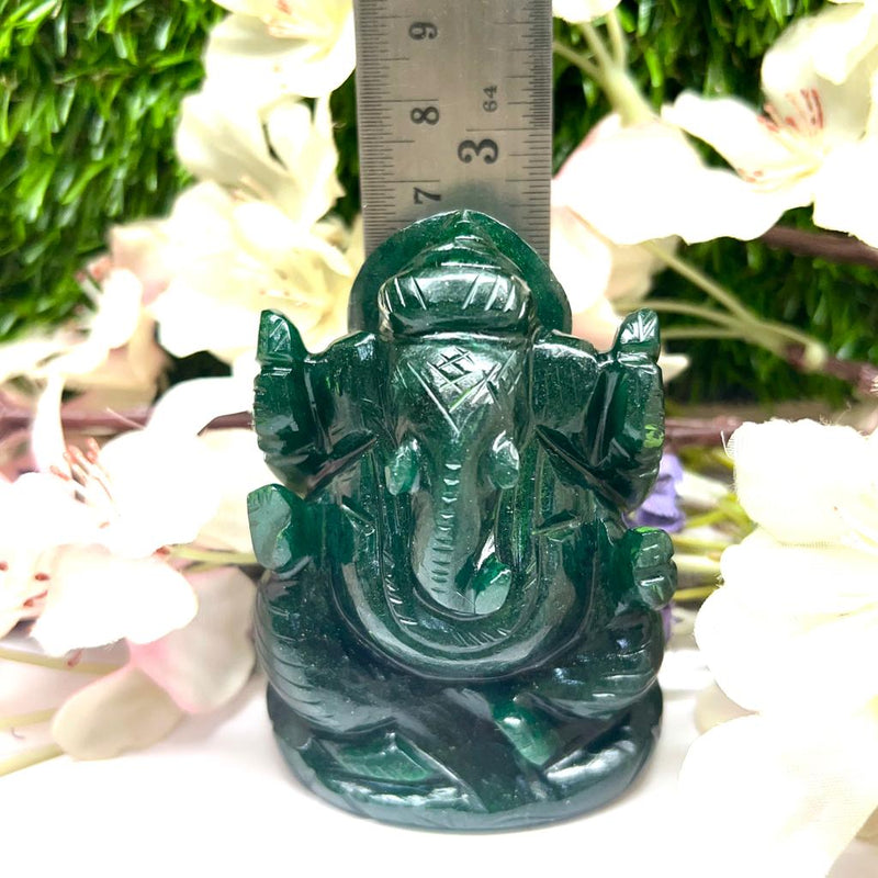 Dark Green Aventurine Ganesha