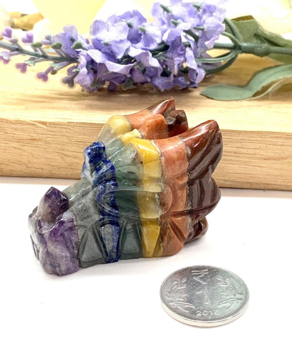 Dragon Head in Seven Chakra Crystals