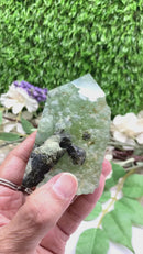 Prehnite Towers Free form with Point & 2 Sides Polished