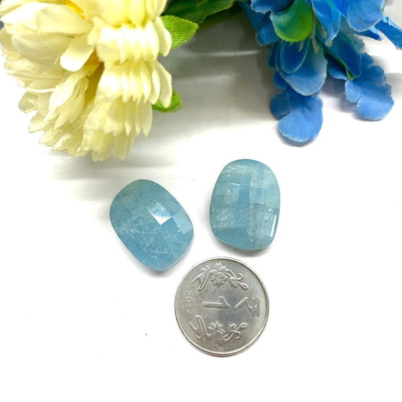Aquamarine Faceted AAA Cabochon (Clairvoyance)