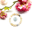 Flower Agate Round Bead Bracelet (Reach full potential)