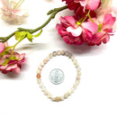 Flower Agate Round Bead Bracelet (Reach full potential)