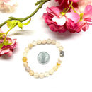 Flower Agate Round Bead Bracelet (Reach full potential)