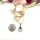 Garnet Small Pendants in Silver (Vitality & Joy)