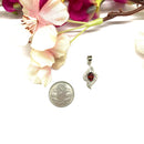 Garnet Small Pendants in Silver (Vitality & Joy)