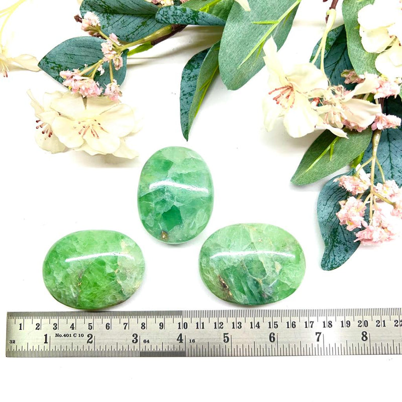 Green Fluorite Palmstones (Focused Energy)