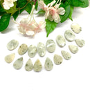 Green Tourmaline On Quartz Druzy Cabochons (Prosperity)