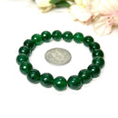 Green Onyx  Round Bead Bracelet (Attract wealth)