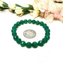 Green Onyx  Round Bead Bracelet (Attract wealth)