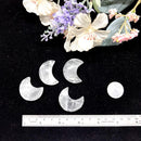 Half Moons in Rose Quartz, Amethyst and Clear Quartz (Feminine Energy)