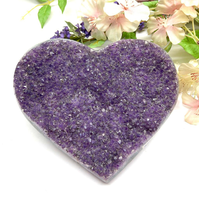Amethyst Cluster in Heart Shape (Spirituality and Wisdom)