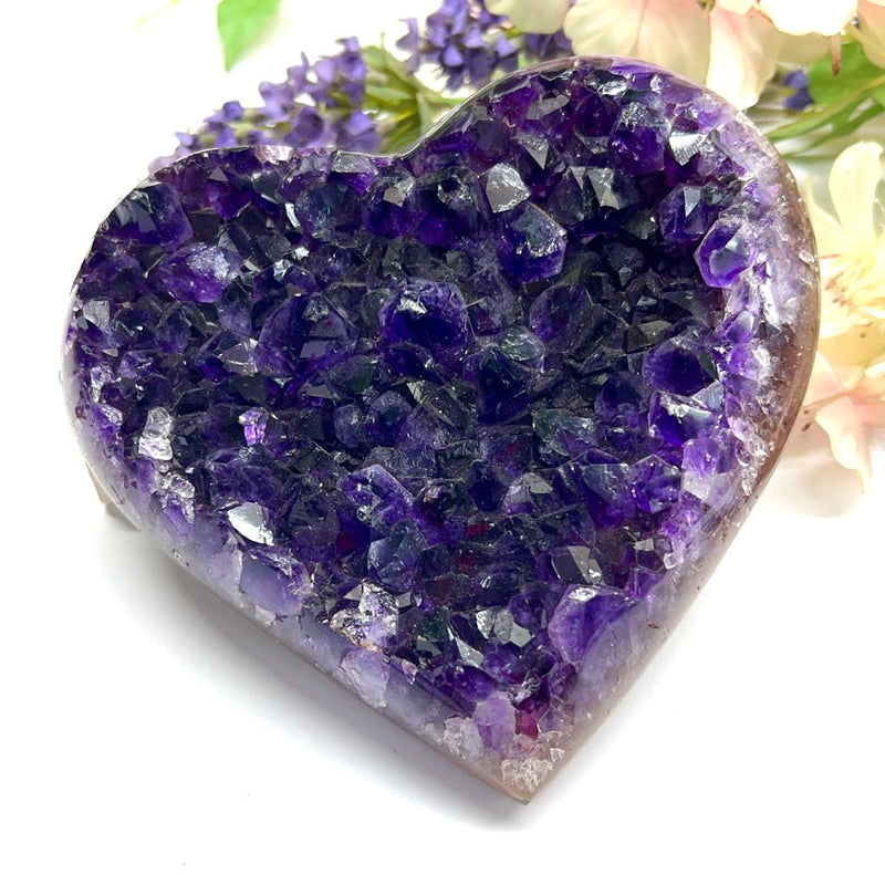 Amethyst Cluster in Heart Shape (Spirituality and Wisdom)
