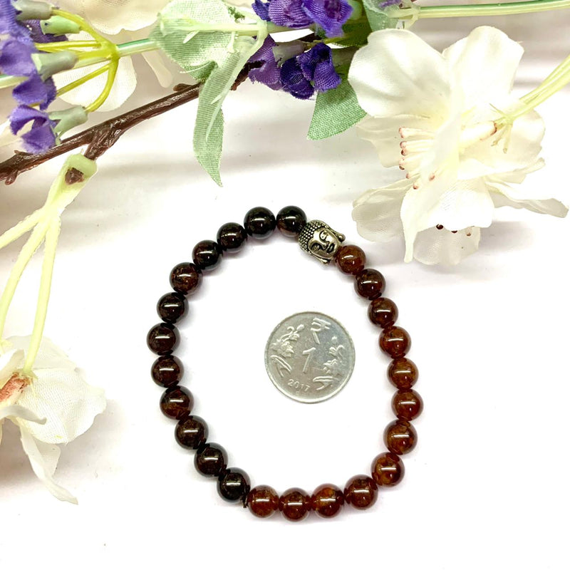 Hessonite Round Bead Bracelet (Creativity and Confidence)