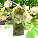 Prehnite Towers Free form with Point & 2 Sides Polished