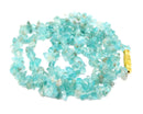 Blue Apatite 6mm Uncut Beads /Chips Necklace (Weightloss)