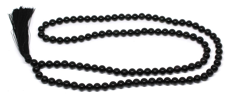 Black Obsidian Round (108 + 1=109) Beads Jaap Mala (Energetic Protection)