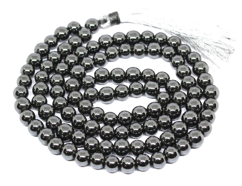 Hematite Round (108 + 1=109) Beads Jaap Mala