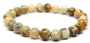 Crazy Lace Agate Round Bead Bracelet