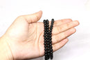 Black Tourmaline Round Bead Anklet
