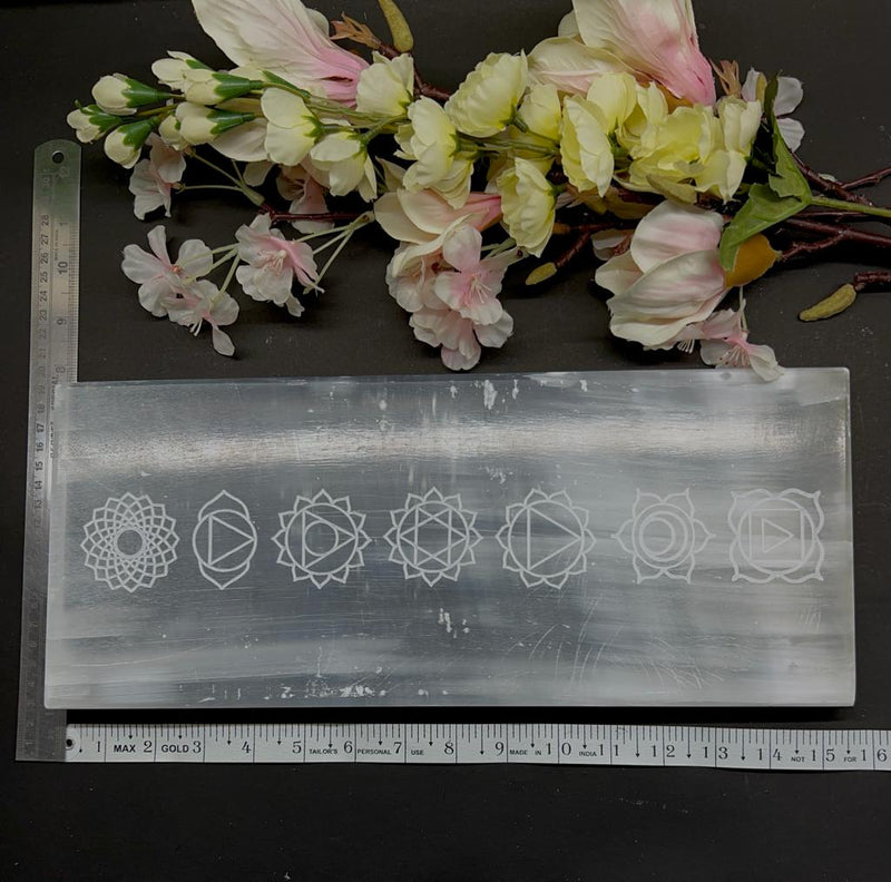 Jumbo Selenite Rectangle Charging Plates