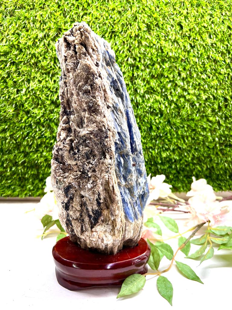 Raw Blue Kyanite on a Stand (Aura Cleanser & High Vibration)