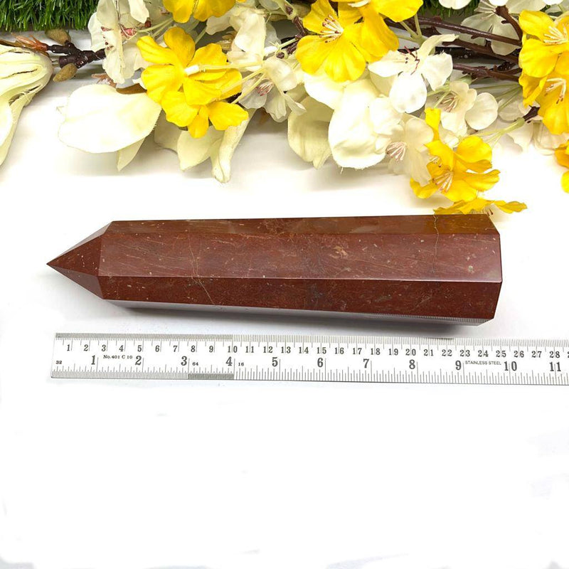 Large Red Jasper Tower (Vitality and Strength)
