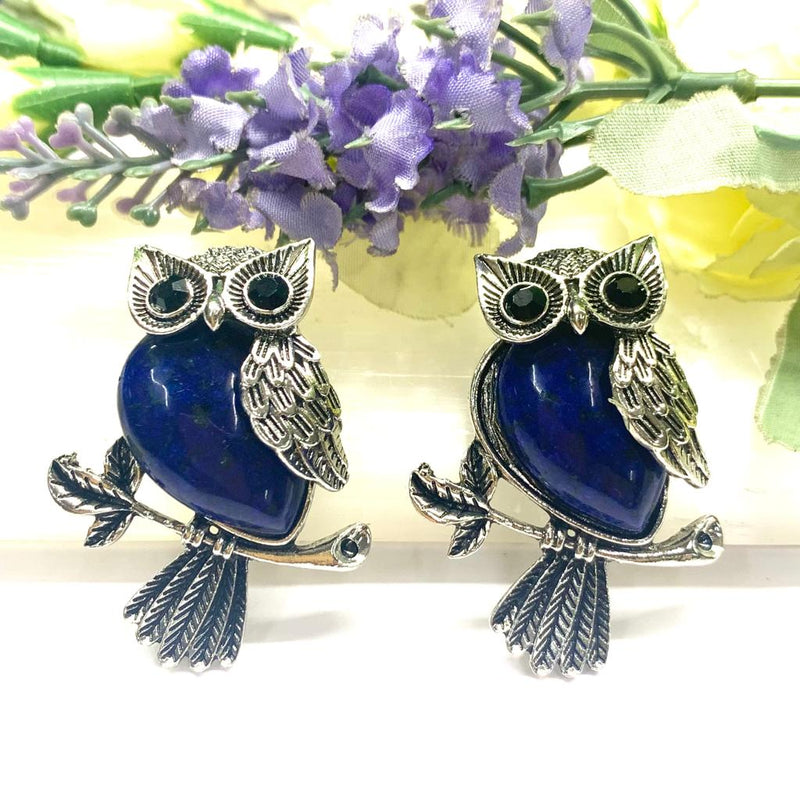 Owl Broach in Lapis Lazuli