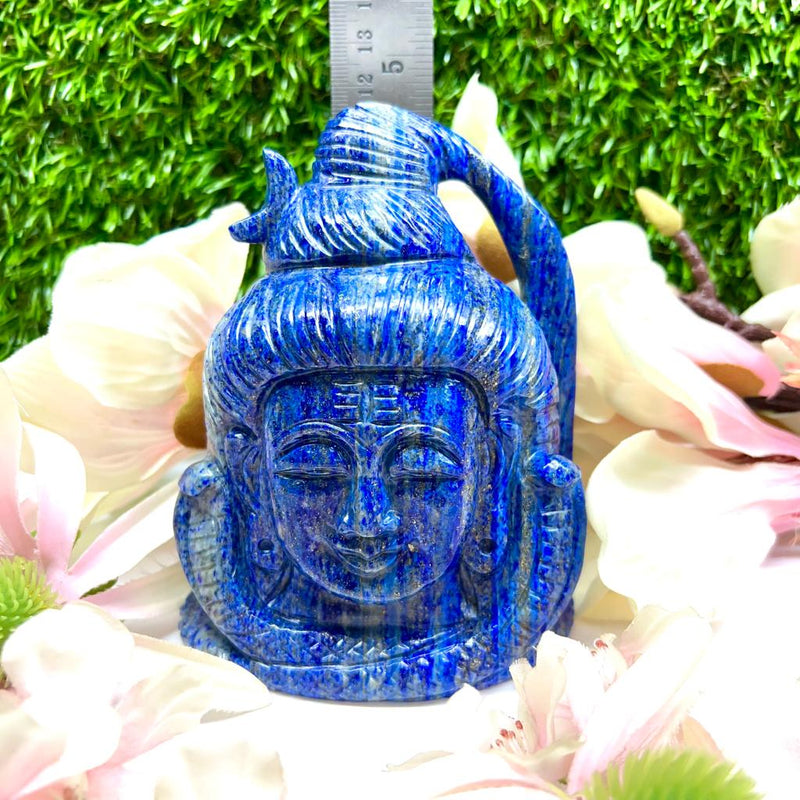 Shiva Head in Lapis Lazuli