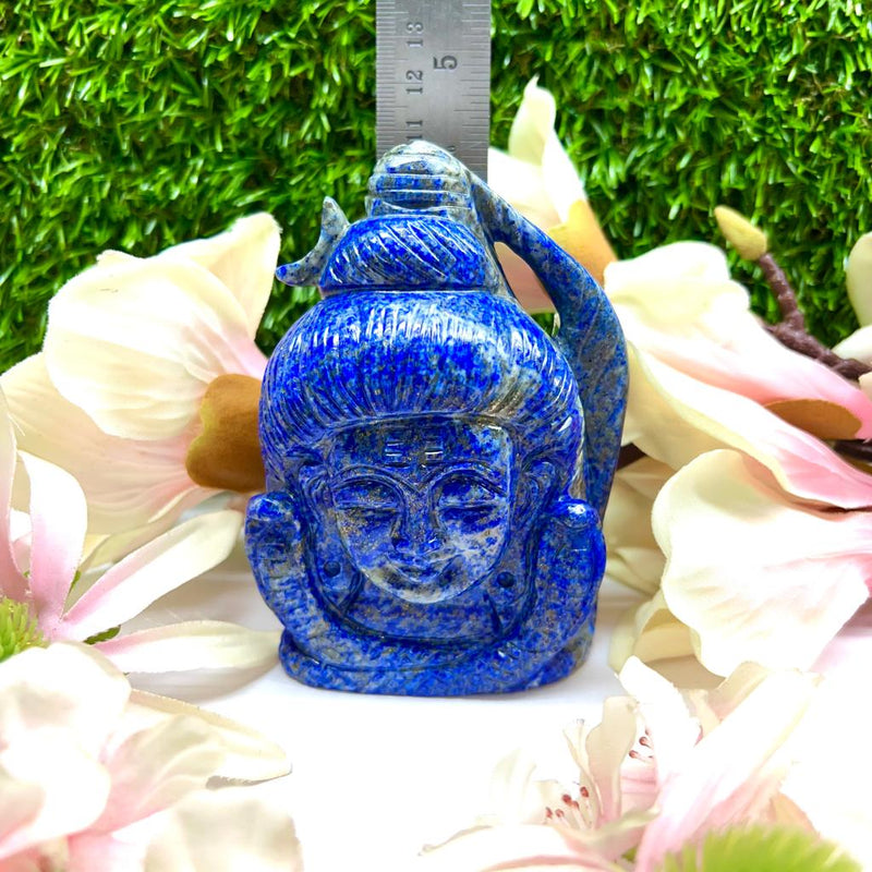 Shiva Head in Lapis Lazuli