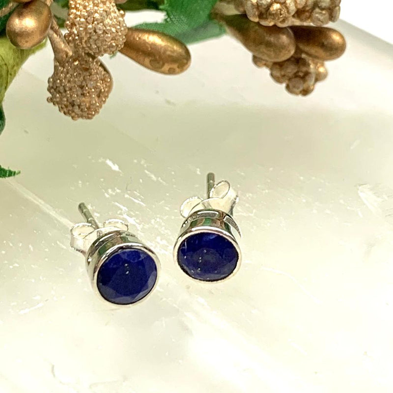 Lapis Lazuli Earrings in Silver