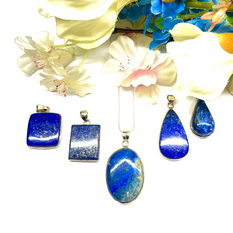 Lapis lazuli  Pendant in Silver (Communication & Expression)