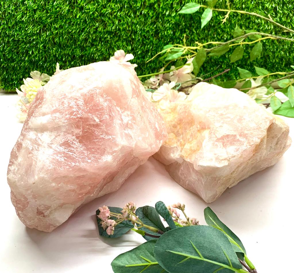 Rose Quartz Large Rocks for Love buy crystals online in India