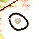 Lava Round Bead Bracelet