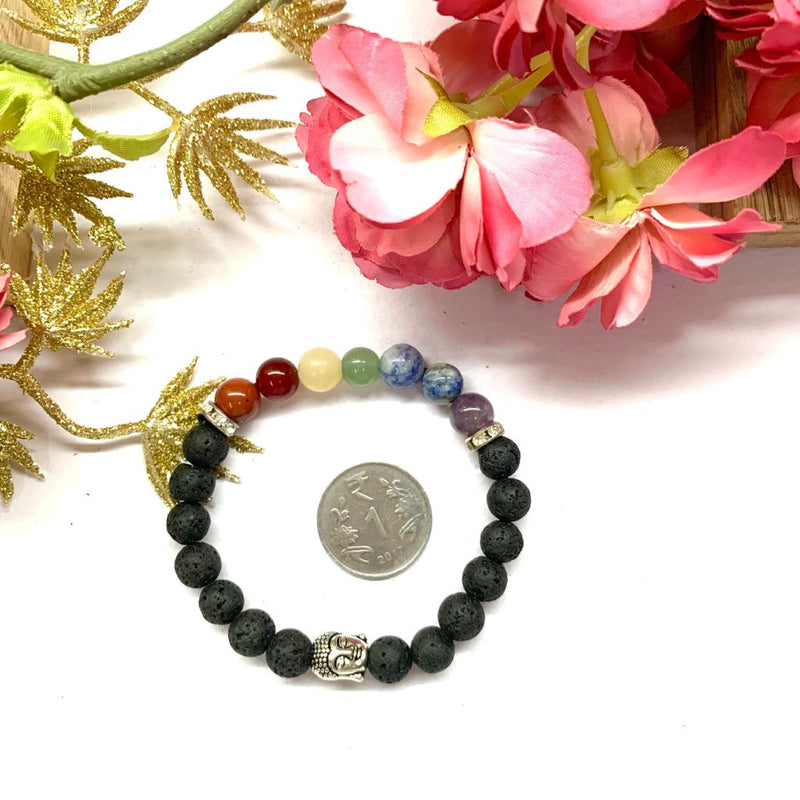 ALIGN YOURSELF : 7 Chakra Gemstone + Lava Bead Diffuser Bracelet – Soul  Gems Jewelry
