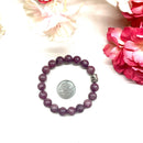 Lepidolite Round Bead Bracelet (Mediumship & Psychic skills)