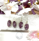 Lepidolite Earrings in Silver