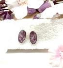 Lepidolite Earrings in Silver