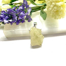 Libyan Desert Glass Pendant in Silver (Joy)