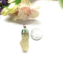 Libyan Desert Glass Rough Cap Pendant in Silver (Joy)