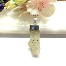 Libyan Desert Glass Rough Cap Pendant in Silver (Joy)