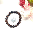 Mahogany Obsidian Round Bead Bracelet (Grounding and Protection)