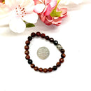 Mahogany Obsidian Round Bead Bracelet (Grounding and Protection)